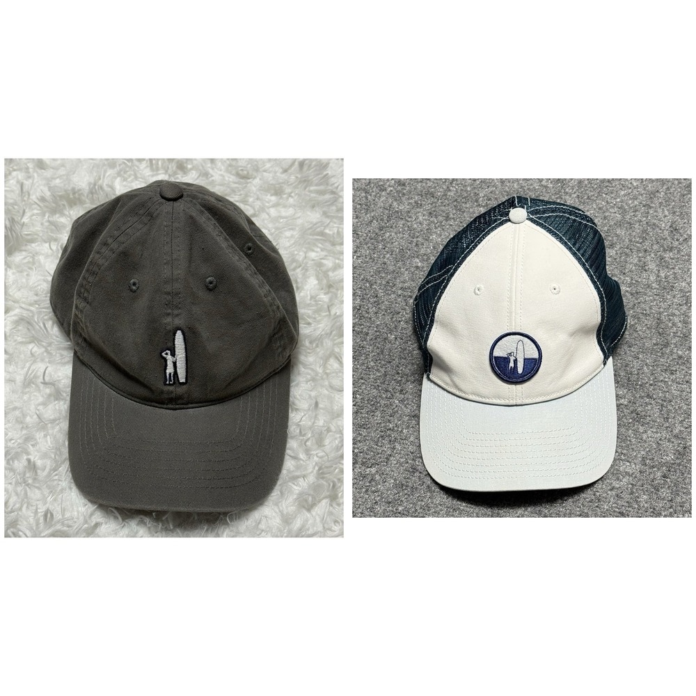 Johnnie-O Hats 2-Pack Mens Baseball Cap Gray White Blue Surf